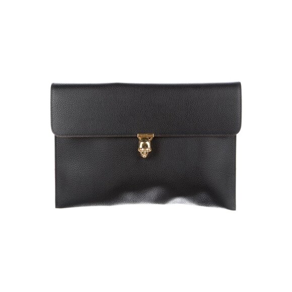 Alexander McQueen Leather Skull Clutch - Picture 2 of 8